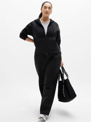 New Athleta M Form Knit Full Zip Sweatshirt Hoodie Black Medium Regular thumbnail 4