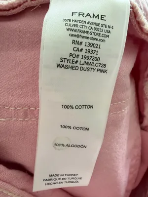 FRAME Le Jane Wide Leg Crop High Rise Jeans in Washed Dusty Pink Size 27 thumbnail 14