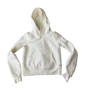 TNA Aritzia Sweatfleece Cozy Fleece Pullover Hoodie White Womens Small‎ thumbnail 1