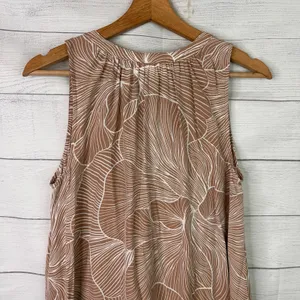 Prologue Medium NWT Brownie Print Sleeveless Maxi Tiered Dress Boho Prairie thumbnail 5