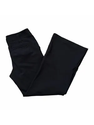 Maeve Anthropologie Naomi Size 8 Black Wide Leg Flare Pants Boho Minimal Classic thumbnail 3