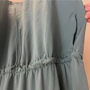 Zella Live In Sleeveless Dress Teal Drawstring Athleisure Athletic Women’s Large thumbnail 3