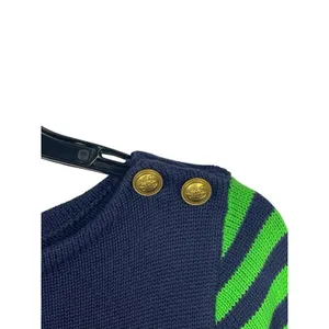 Lauren Jeans Co Ralph Lauren Nautical Stripe Sweater Crest Gold Buttons S thumbnail 2
