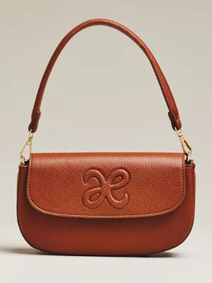 NWOT Maeve Embossed Saddle Shoulder Bag in Chestnut thumbnail 1