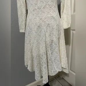Free people lace long sleeves dress cream color size L cute dress bohemian ✨ y2k thumbnail 8