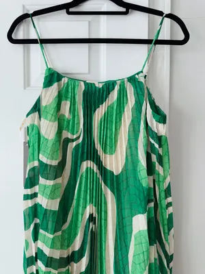 Farm Rio Square Neck Pleated A-Line Maxi Dress, Size M thumbnail 7