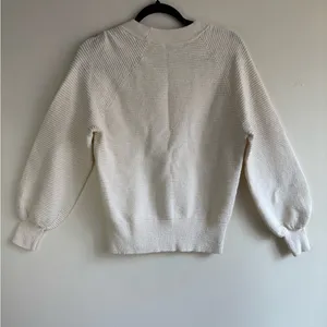 Madewell Women's Cream Crew Neck Long Sleeves Pullover Sweater Size XS‎ thumbnail 4