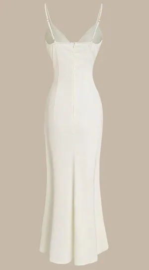 Rihoas Apricot Bodycon Tassel Slip Maxi Dress thumbnail 2