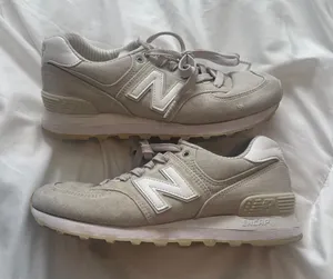 New Balance Light Gray and White Sneakers thumbnail 1