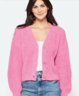 Love‎ Ellie Pink Cardigan Sweater thumbnail 1