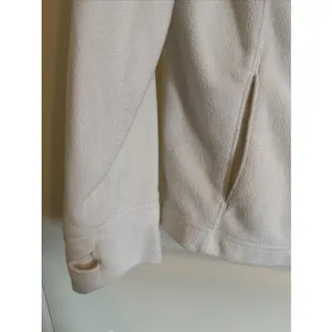 Women's Harley Davidson Cream Off White Full Zip Fleece Jacket Sz Large Moto thumbnail 5
