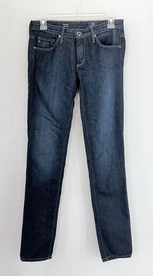 AG Adriano Goldschmied The Stilt Cigarette Leg Jeans Dark Wash Indigo 27 thumbnail 1
