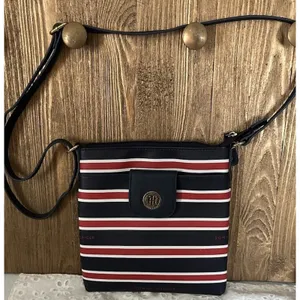 Tommy Hilfiger Crossbody Purse Classic Front pocket Nautical Beach Preppy thumbnail 1