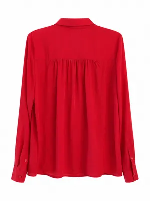 Maeve Anthropologie De Stijl Popover Blouse 10 Red Excellent Chevron V-Neck thumbnail 5