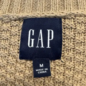 GAP Taupe Textured Cotton Open Front Longline Cardigan Sweater Size M NWT thumbnail 6