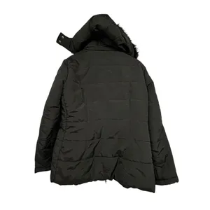 New York & Company Black Puffer Jacket Women’s Large | Zip Front Coat w/ Hood thumbnail 3