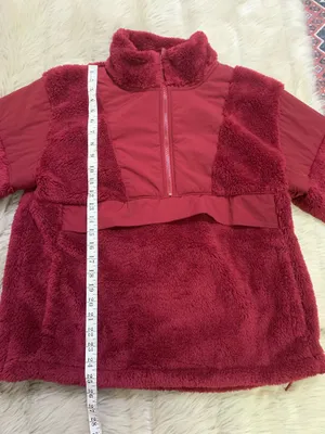 NWT Victoria's Secret PINK Teddy Half Zip Sherpa Pullover Jacket Size L thumbnail 6