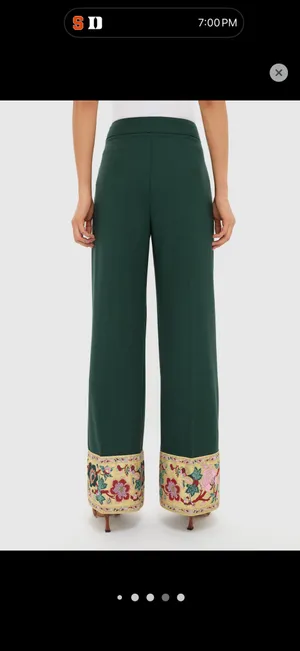 Tuckernuck Garden scrollwork jacquard Cuff Erin Pant thumbnail 5