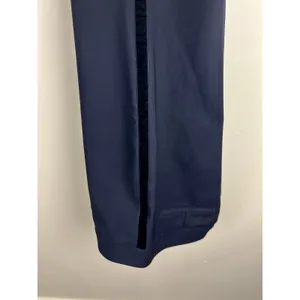 ecru Rivington Navy Tux Stripe Velvet Trim Slim Ankle Pants Size‎ 4 Stretch thumbnail 11