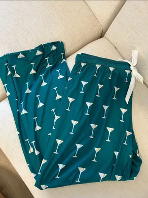 P.J. Salvage Women's Cloud Jersey 2-Piece Pj Set, Emerald, X-Large, Green. NWT thumbnail 6
