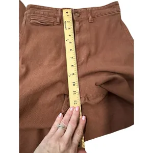 Quince Sz 25‎ Organic Stretch Cotton Twill Wide-Leg Crop Pants Rust Denim #Z6-5 thumbnail 8