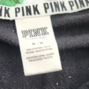 PINK Victoria’s Secret Quarter-Zip Sweatshirt Black White Medium thumbnail 3