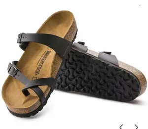 Birkenstock Mayari Black Birko-Flor Sandals Toe Loop Strappy Slides Size 39 8 L8 thumbnail 1