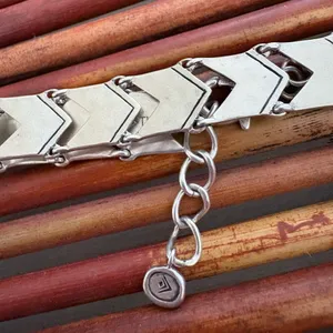 Silpada Vintage Chevron Sterling Silver Bracelet thumbnail 5