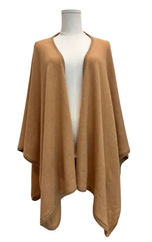 Atelier Nicole Miller Knit Wrap 100% Cashmere Camel OS thumbnail 1