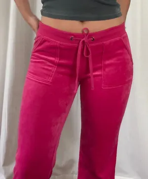 Beta House Velour Pink Sweatpants thumbnail 1