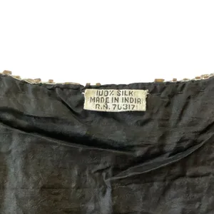 Vintage Silk Sequin Vest Black thumbnail 4
