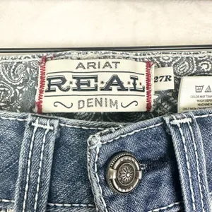 Ariat REAL Mid Rise Stretch Entwined Boot Cut Jeans Size 27 Western Rodeo thumbnail 5