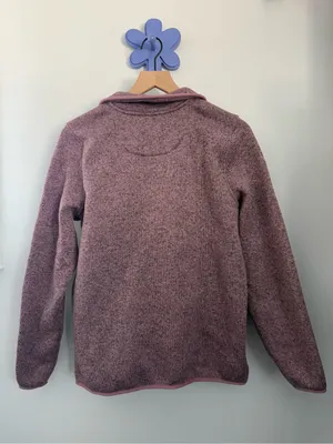 L.L.Bean Large Sweater Fleece Pullover Washed Orchid Outdoor Travel Hike thumbnail 5