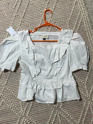 Target White Eyelet Lace Top thumbnail 2