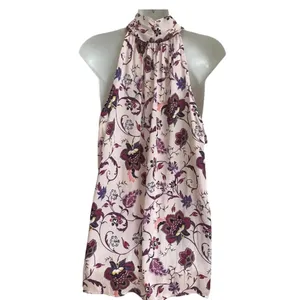 Torrid pale pink silky floral bow tie top 0x size large thumbnail 6
