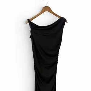 Lulus Fauna Black Twisted One-Shoulder Bodycon Midi Dress size XL NWT thumbnail 5