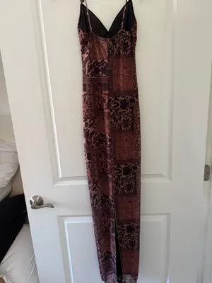 White Fox Boutique Don’t Phone Me Maxi Dress Marrakech Print thumbnail 3
