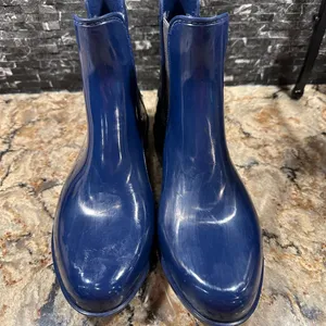 Ralph Lauren Pull on Rain Boot Blue Metallic Muck Boots Womens Sz 6 thumbnail 2