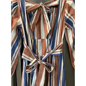 FREE PEOPLE NWT $108 Free-Est Serena Striped Midi XS Open Bow Tie Back thumbnail 7