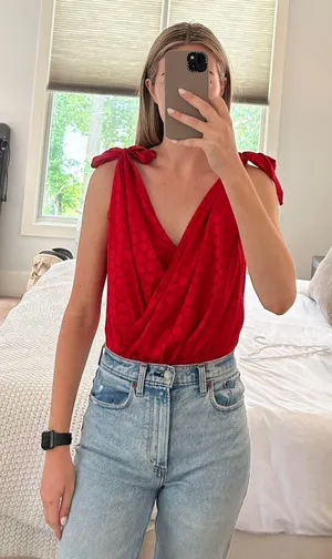 These Three Boutique Red Bodysuit thumbnail 1