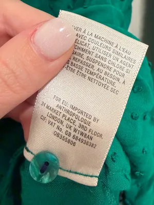 Anthropologie Maeve Green Swiss‎ Dot Pocket Blouse Womens Size 2 OB355806 thumbnail 4