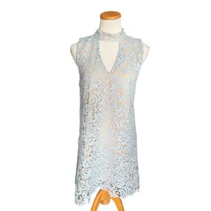 Womens Altard State Baby Blue Sassy Susan Sleeveless Lace Choker Dress - Sz M thumbnail 2