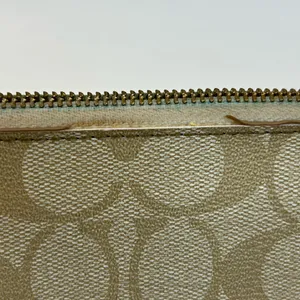 Coach Signature CC Khaki Double Zip Wristlet Wallet F52848 thumbnail 6