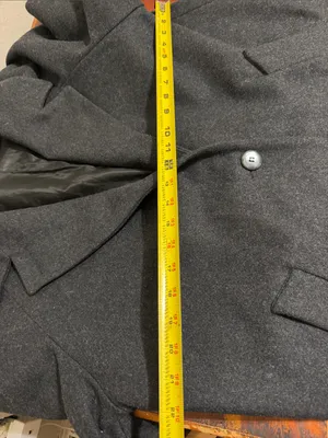 Vintage TRENDZ Black Wool Pea Dress Coat Cottagecore 80s 90s thumbnail 4