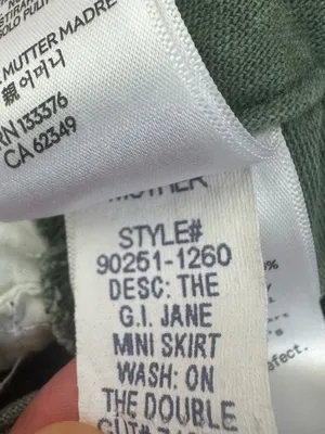 MOTHER The G.I. Jane Mini Skirt 24 Green thumbnail 6