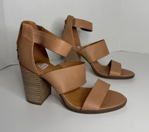 NWOB DV Dolce Vita Berton Womens Size 10 Tan Heels Open Toe thumbnail 1