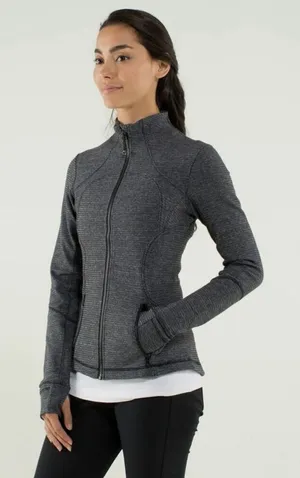 Lululemon Forme ll black & charcoal gray Athleisure fitted jacket thumbnail 1