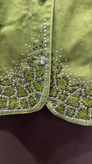 Quacker Factory Rhinestone Jacket w/Jewel Buttons Size 1X thumbnail 2