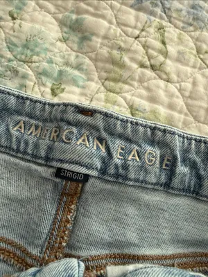 American Eagle Outfitters Light Blue Distressed Denim Shorts thumbnail 3