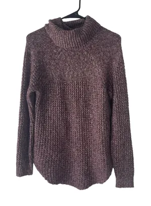 Abercrombie &‎ Fitch Size Medium Purple Knit Cowl Neck Sweater Preppy Academia thumbnail 1